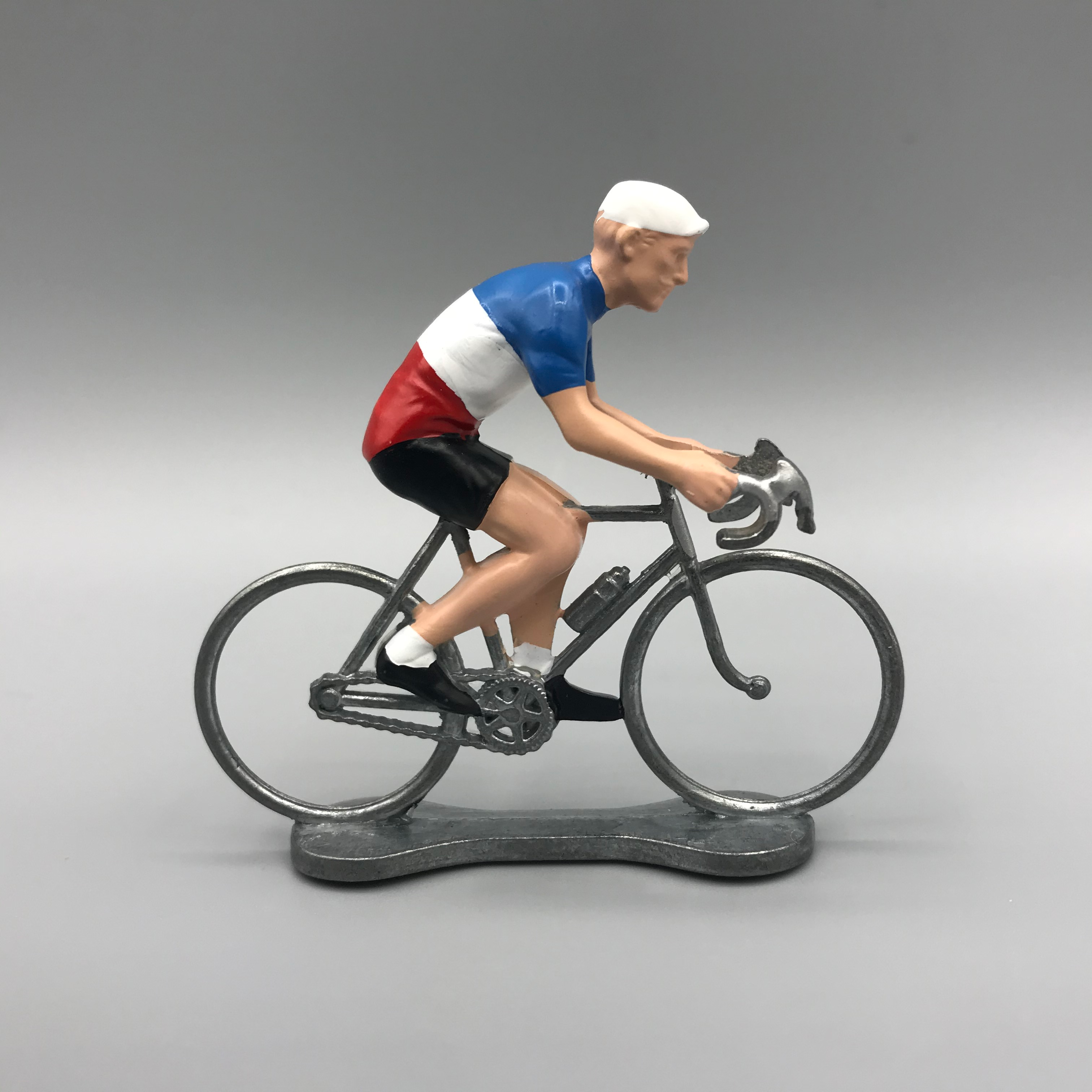 Cycliste métal " Maillot Champion de France"