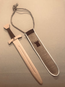 Epée en bois  avec fourreau 50 cm