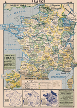 Charger l&#39;image dans la galerie, Affiche carte de France
