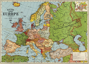 Affiche carte de l'Europe